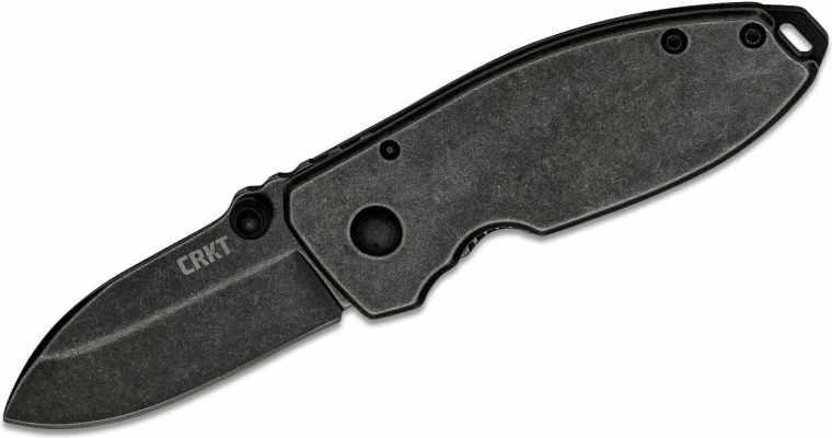 CRKT Squid Black Stonewash zsebkés, 5,4 cm, teljesen fémből, fekete