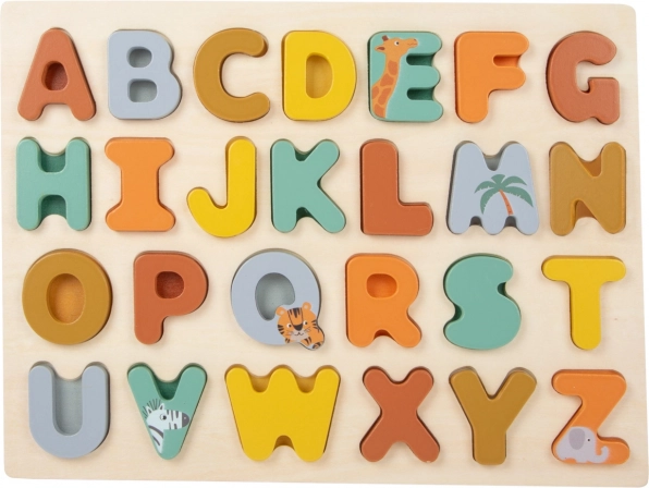Fa betűkirakó puzzle – Safari ábécé small foot