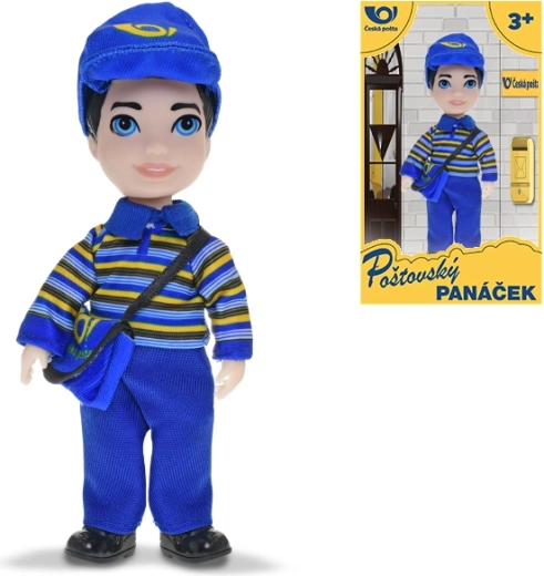 Postás figura – a Cseh Posta kézbesítőjének figurája, 17 cm