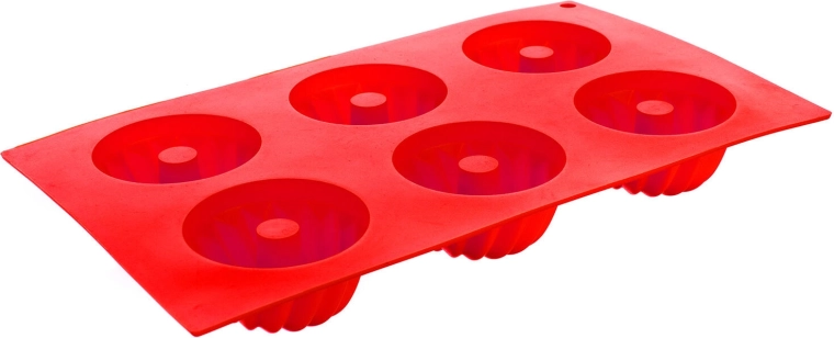 CULINARIA mini kuglófformák szilikonból, 6 db, piros