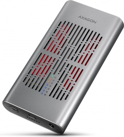 Axagon Clone Master alumínium külső ház két NVMe M.2 SSD-hez USB‑C 3.2 Gen 2x2 20 Gbps