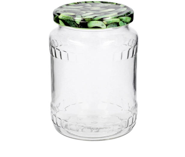720 ml-es üveg befőttes edény 82 mm-es fém tetővel