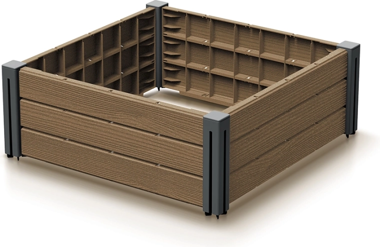 Emelt kerti ágyás Base Plant 61,8 × 61,8 × 23 cm naturo ECO