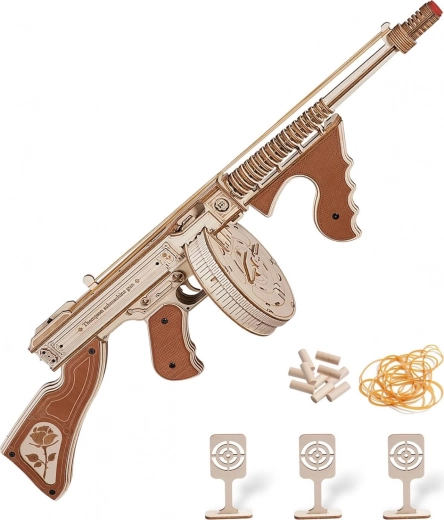 RoboTime 3D fa mechanikus építőkészlet géppisztoly THOMPSON