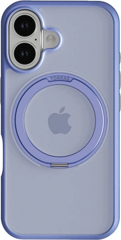 TORRAS Ostand Pro tok iPhone 16-hoz, kék, MagSafe-vel és forgatható gyűrűvel