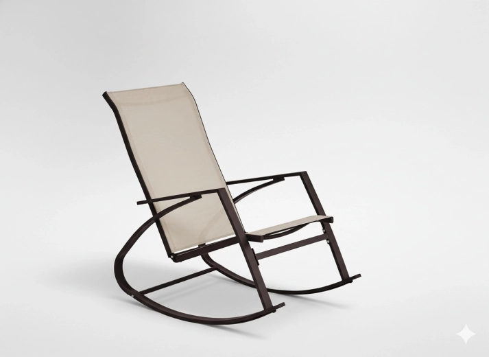 Kerti hintaszék, barna, 60 × 104 × 95 cm