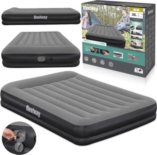 Bestway felfújható Tritech matrac beépített USB pumpával 152 × 203 × 36 cm