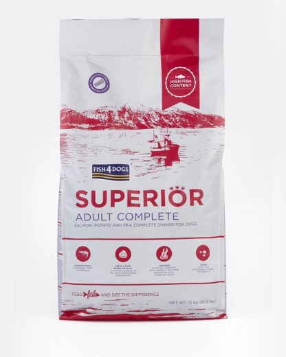 Fish4Dogs Superior granulátum felnőtt kutyáknak lazaccal és burgonyával 12 kg