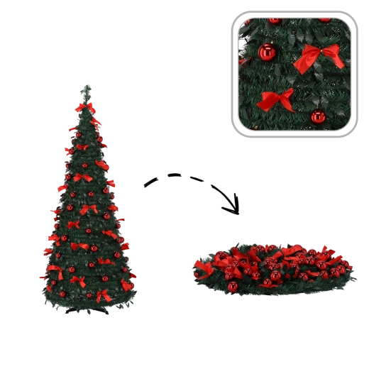 Összecsukható mesterséges karácsonyfa Nina 120 cm LED világítással