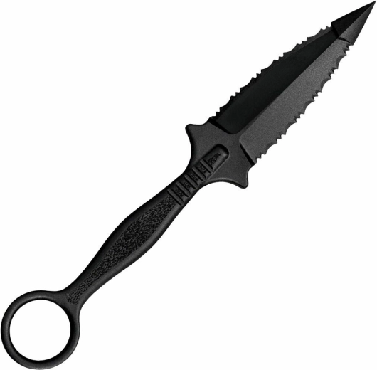 Cold Steel FGX Ring Dagger taktikai tőr, 8,9 cm, teljesen fekete, Griv-Ex