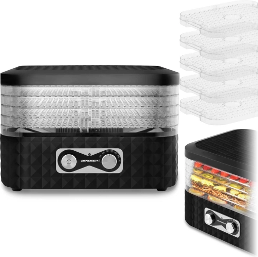 5 egymásra rakható tálca – nagy szárítófelület