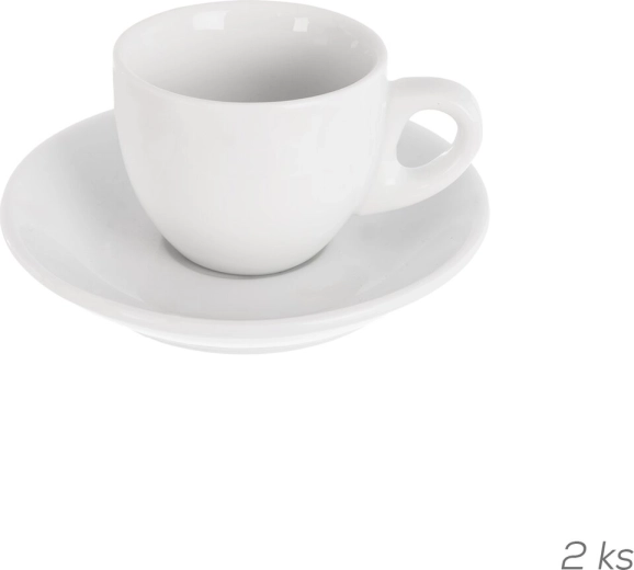 Mona porcelán eszpresszócsésze csészealjjal, 2 db, 100 ml