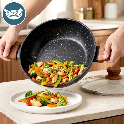 Kényelmes, fa hatású soft touch fogantyúk