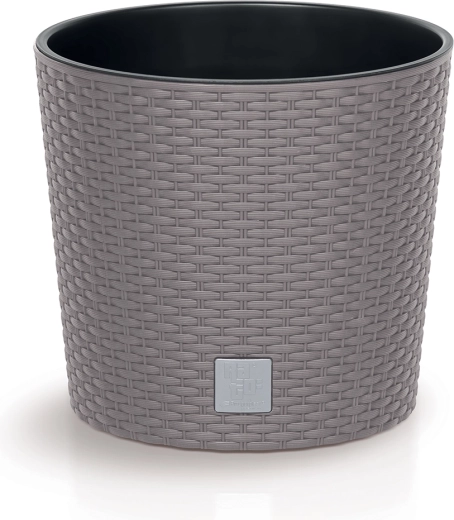 Rato Round virágtartó betéttel 25 cm, mokka