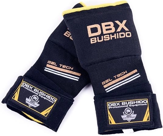 DBX Bushido gél belső kesztyű fekete-sárga – S/M