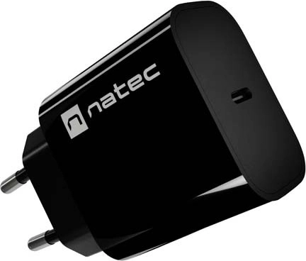 Natec Ribera USB‑C 20 W fekete hálózati töltő