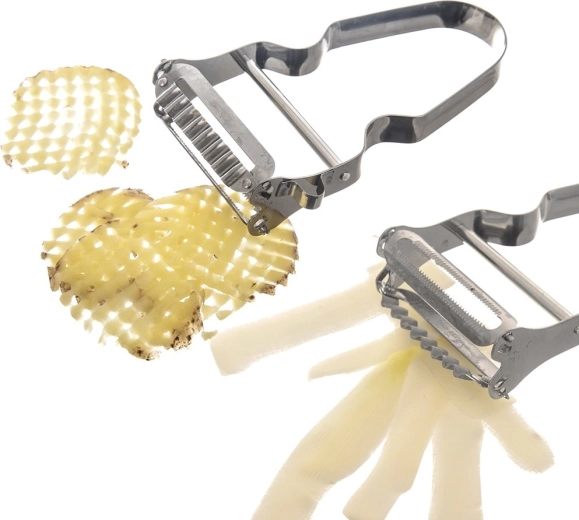 Két penge hámozáshoz és dekoratív vágásokhoz