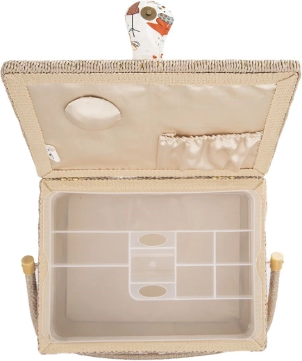 Fedél zsebbel és tűpárnával