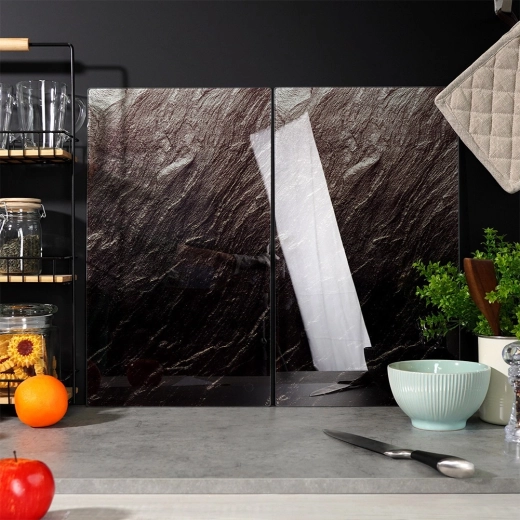 Edzett üveg kőhatású dizájnnal