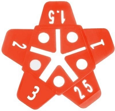 Csillag alakú távtartók 1–3 mm-es fugákhoz