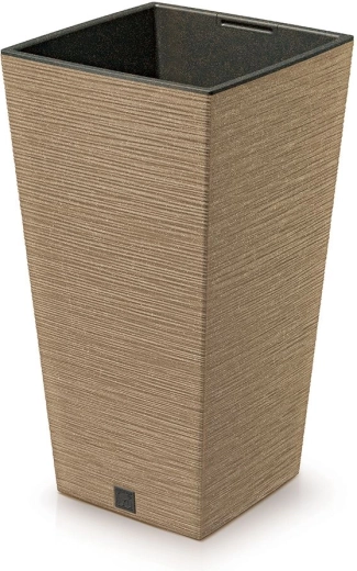 Furu Square Eco Wood virágtartó betéttel 34,5 cm – naturo