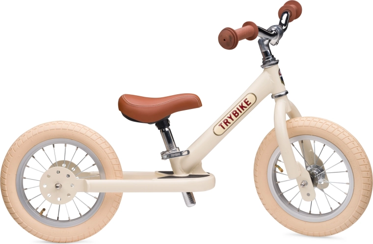 Trybike gyermek futóbicikli – első bringa, krémszínű