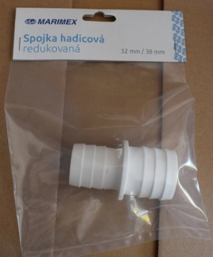 Redukált tömlőcsatlakozó 32/38 mm, fehér