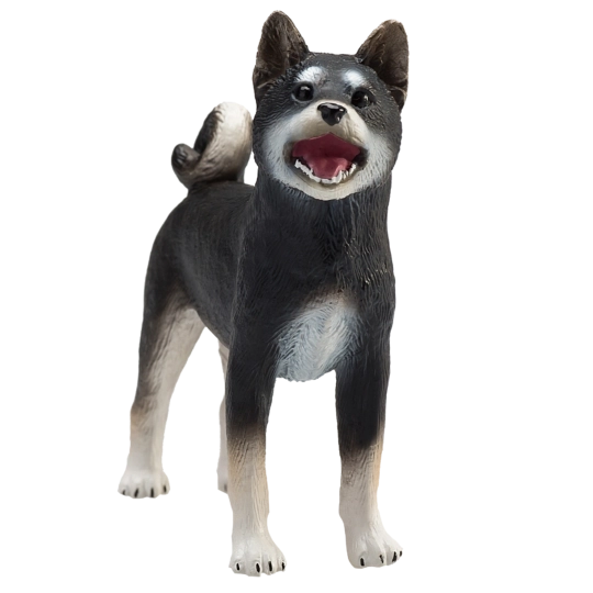 Mojo Shiba Inu kutya fekete – realisztikus figura