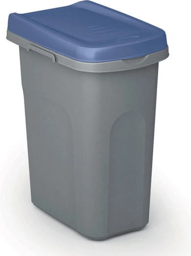HOME ECO SYSTEM szelektív hulladékgyűjtő 25 l, szürke kék fedéllel