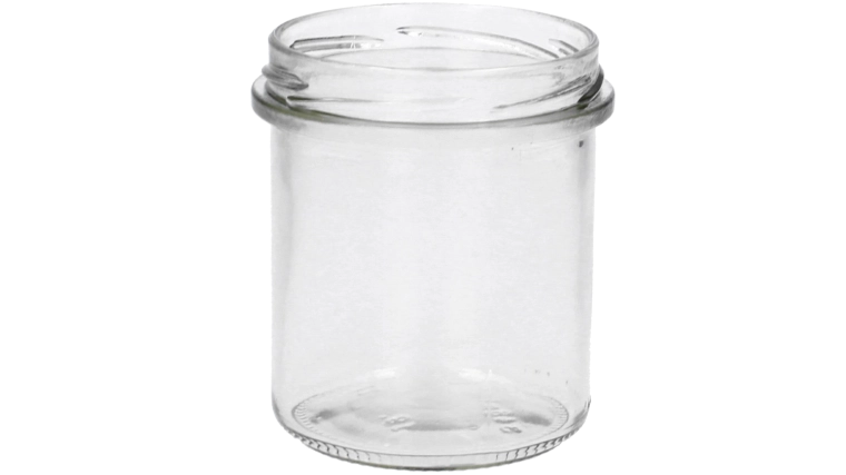350 ml-es üveg befőttes edény széles, 82 mm-es nyakkal