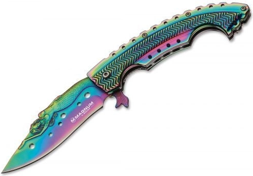 Magnum Rainbow Mermaid zsebkés 9,5 cm, szivárványos, acél