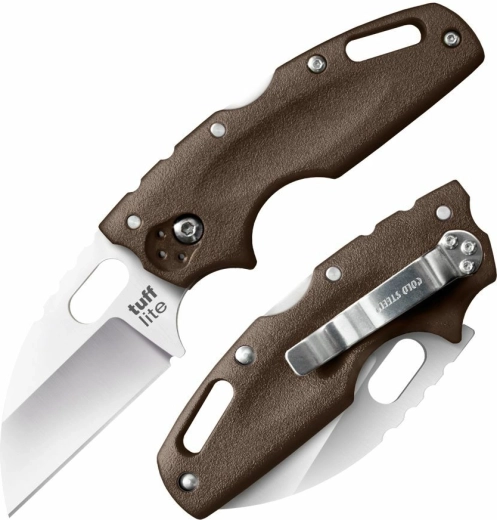 Cold Steel Tuff Lite sima élű, dark earth zsebkés
