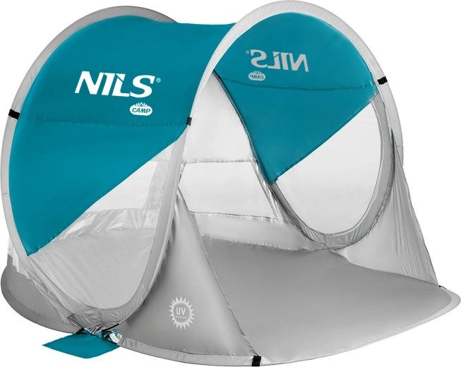 Önmagát felállító tengerparti sátor NILS Camp kékeszöld
