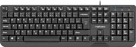 Natec Trout Slim USB CZ/SK 1.8m fekete billentyűzet