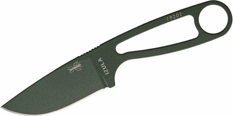 ESEE Izula OD – kis túlélőkés szénacélból zöld bevonattal és tokkal