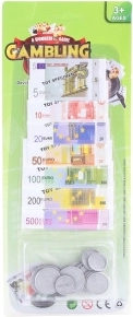 Euro játékpénz – bankjegyek és érmék