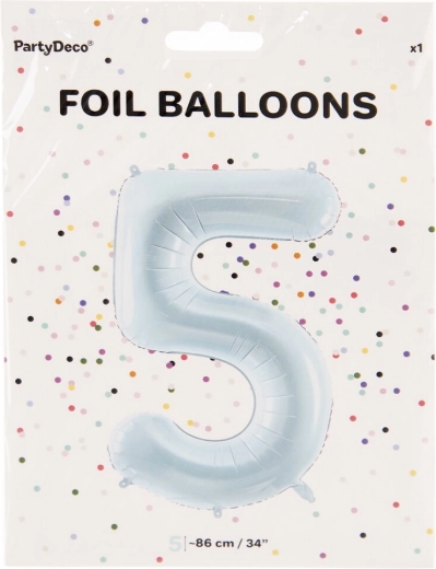 Fólia lufi 5-ös szám kék 86 cm