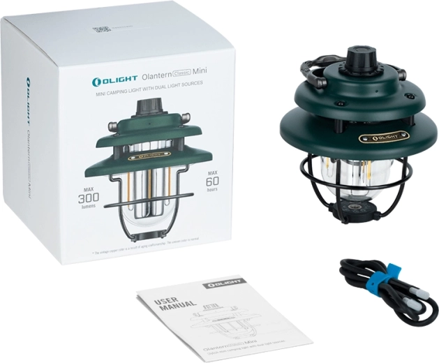 Olight Olantern Classic Mini hordozható kempinglámpa Forest Green, újratölthető
