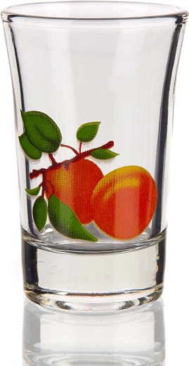 Üvegpohár sárgabarack motívummal 40 ml (6 db)