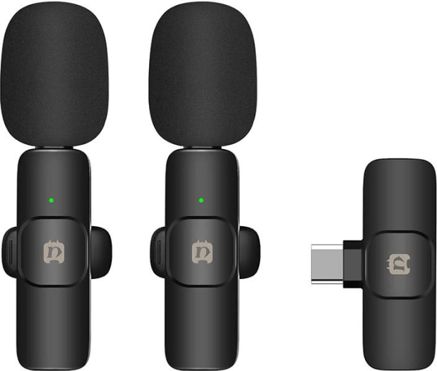 vezeték nélküli lavalier mikrofon USB‑C PULUZ Androidhoz (duál szett)