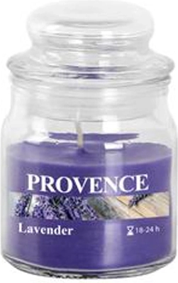 Illatos üveggyertya Provence levendula 24 óra