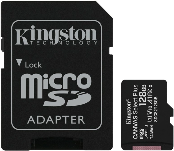 Kingston Canvas Select Plus microSD-kártya 128 GB adapterrel