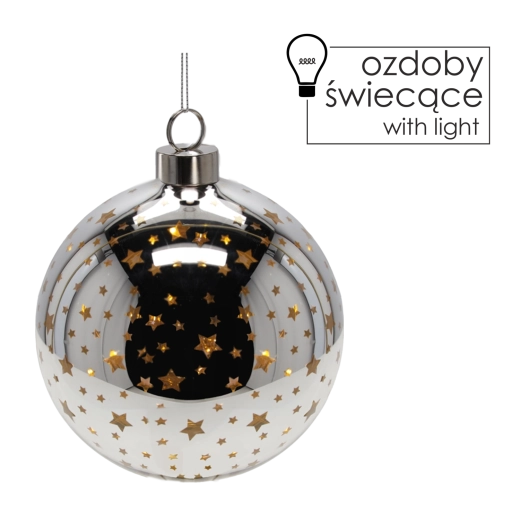 Elegáns ezüst dizájn csillagokkal