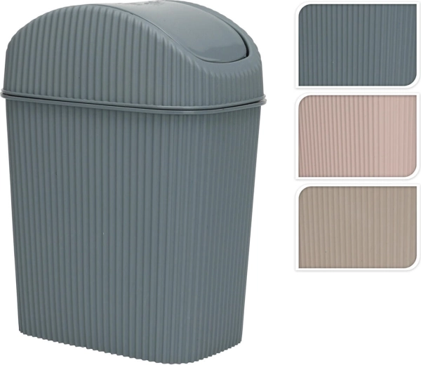 Műanyag billenő fedelű szemetes 2,5 l, téglalap alakú