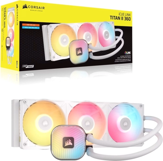 Corsair iCUE LINK TITAN II 360 RX RGB fehér processzor-vízhűtés