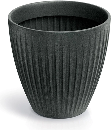Latia Round Midl virágtartó 60 cm – fekete gránit