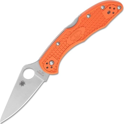 Spyderco Delica 4 Lightweight zsebkés lapos köszörüléssel, narancssárga