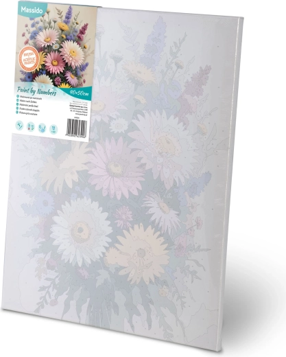 Előrenyomtatott és számozott vászon kereten