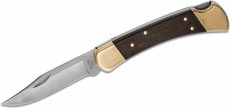 Buck 110 Hunter Lockback zárható zsebkés 9,5 cm, ébenfa + bőrtok
