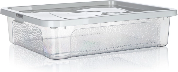 MULTIBOX tárolódoboz 10 l fedéllel és klipszekkel, 40 × 33 × 10 cm